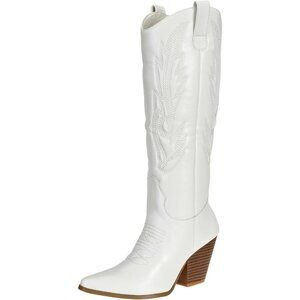 Women's Cowgirl Cowboy Boots Knee High Pointed Toe Country